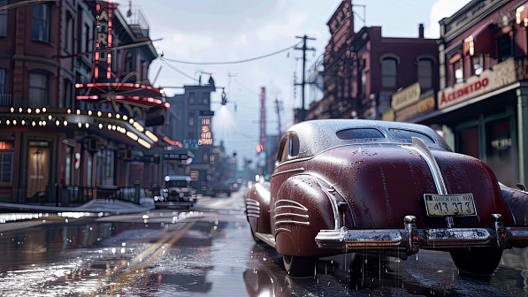 Retro streets pattern