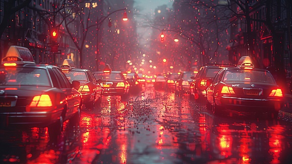 Rainy streets pattern