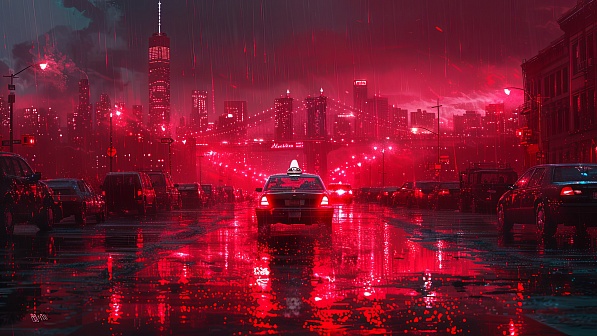 Rainy streets pattern
