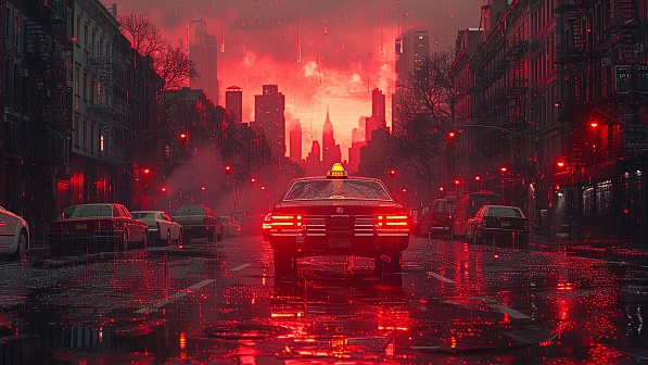 Rainy streets pattern