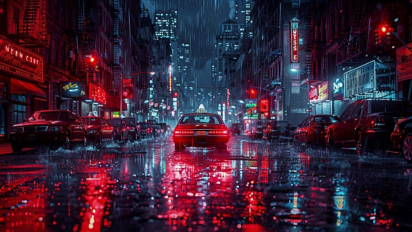 Rainy streets pattern
