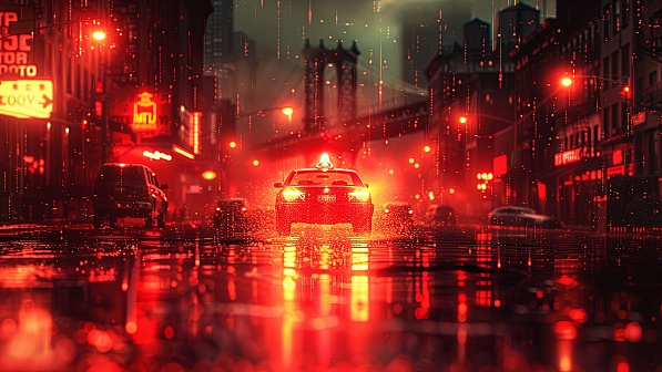Rainy streets pattern