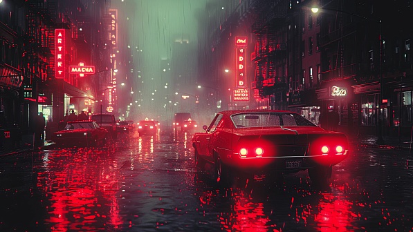 Rainy streets pattern