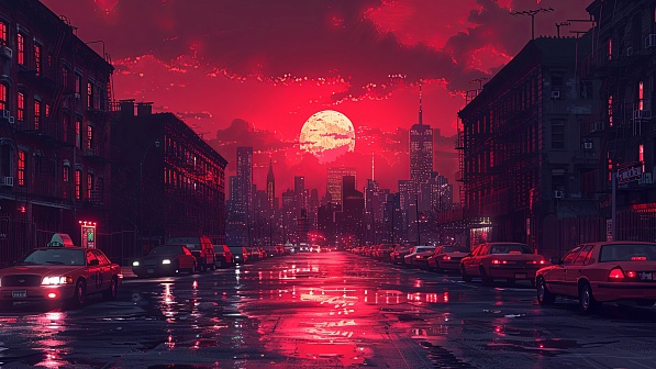 Rainy streets pattern