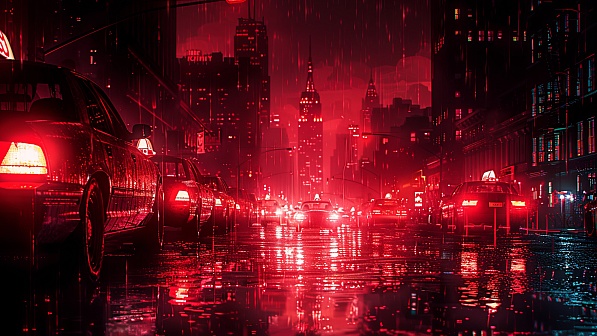 Rainy streets pattern