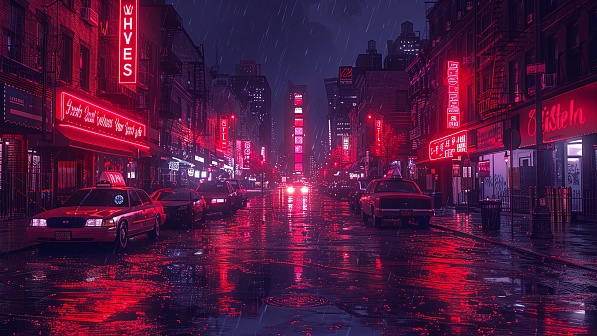 Rainy streets pattern