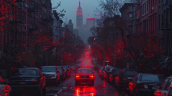 Rainy streets pattern