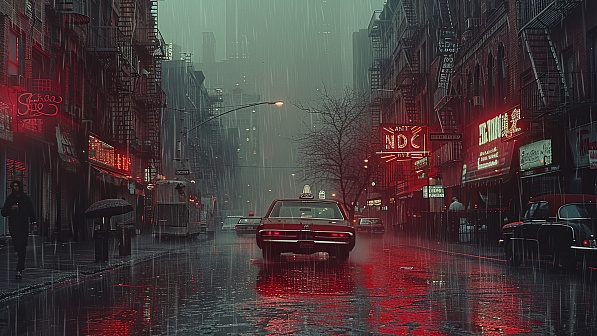 Rainy streets pattern