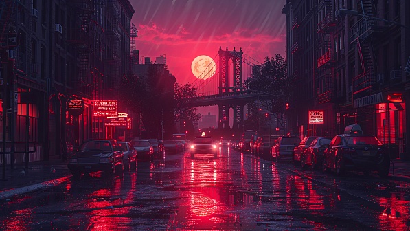 Rainy streets pattern