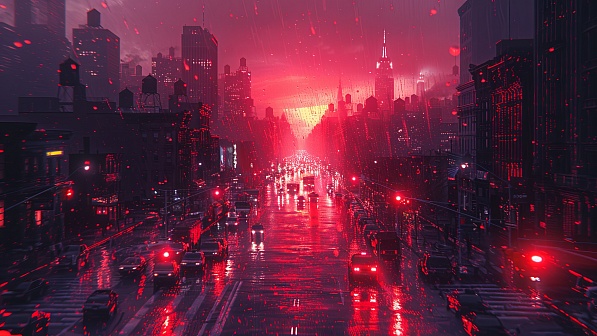 Rainy streets pattern