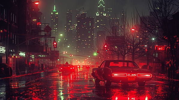 Rainy streets pattern