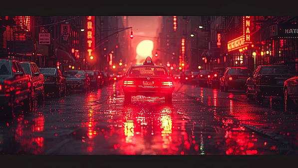 Rainy streets pattern