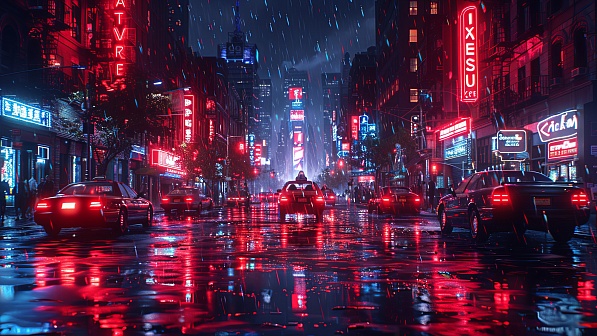 Rainy streets pattern