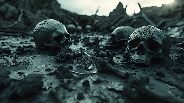 Skull battlefield pattern
