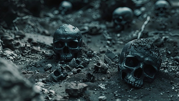 Skull battlefield pattern