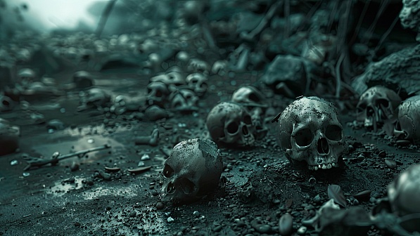 Skull battlefield pattern