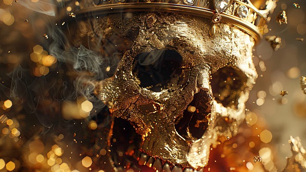 Burning skull pattern