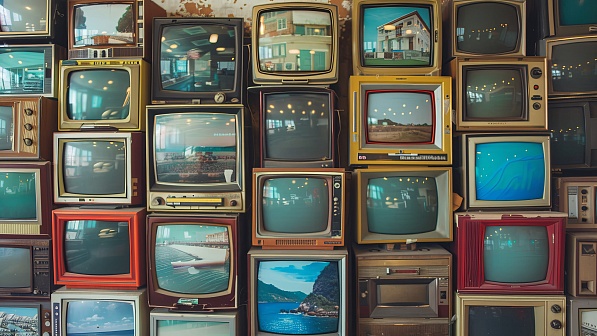 Retro TV wall pattern