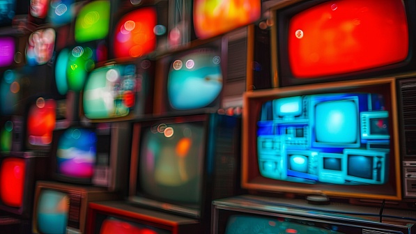 Retro TV wall pattern