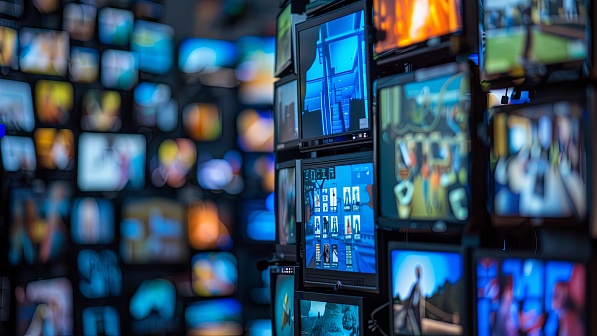 Retro TV wall pattern