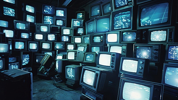 Retro TV wall pattern