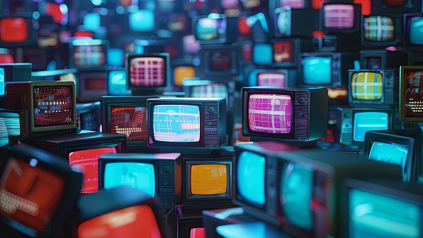 Retro TV wall pattern
