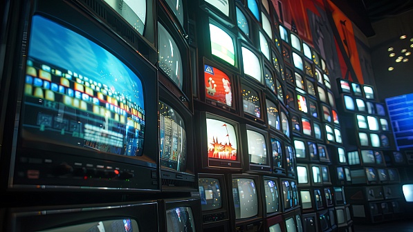 Retro TV wall pattern