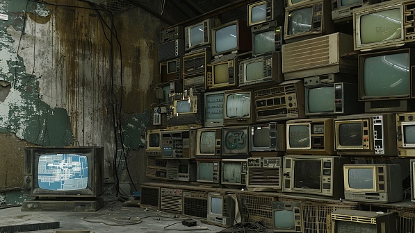 Retro TV wall pattern