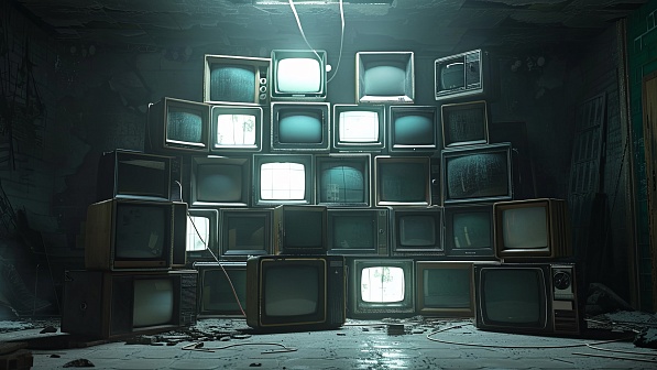 Retro TV wall pattern