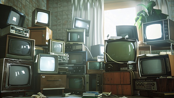 Retro TV wall pattern