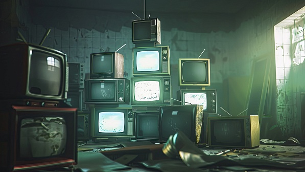 Retro TV wall pattern