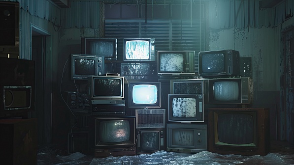 Retro TV wall pattern