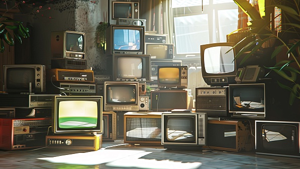 Retro TV wall pattern