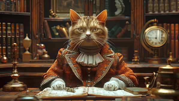 Cat aristocrat pattern