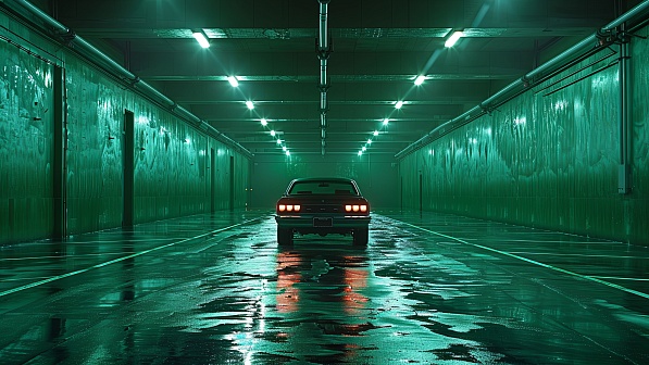 Green car pattern