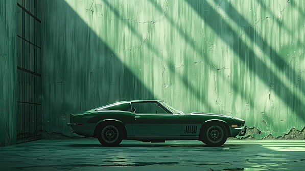 Green car pattern