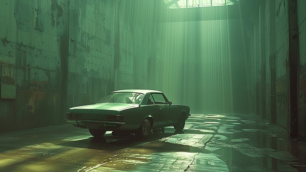 Green car pattern