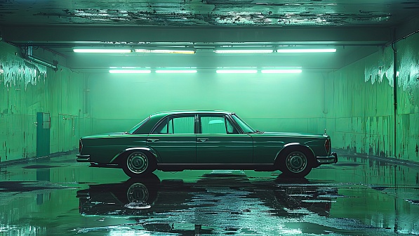 Green car pattern