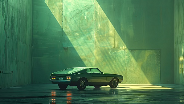 Green car pattern