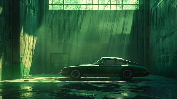 Green car pattern