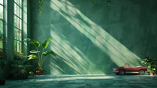 Green car pattern