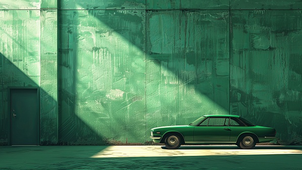 Green car pattern