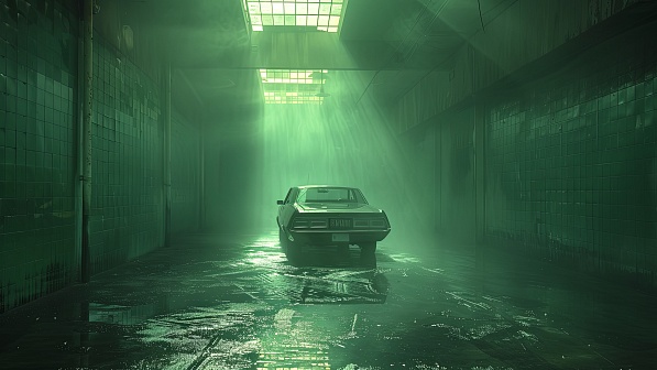 Green car pattern