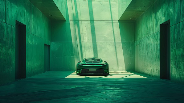 Green car pattern