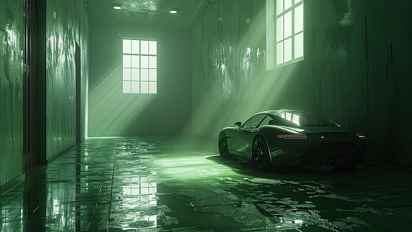 Green car pattern
