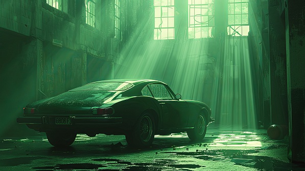 Green car pattern