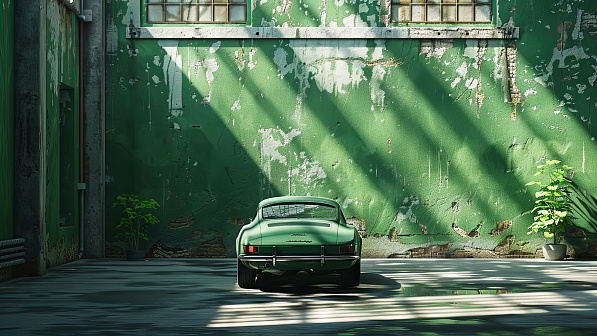 Green car pattern