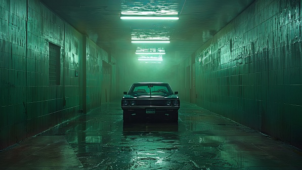 Green car pattern