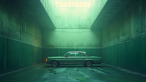 Green car pattern