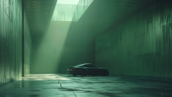 Green car pattern